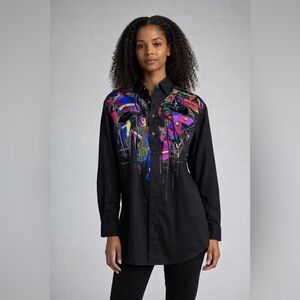 Broadway Tuxmakers Permanent Press Button-Up Shirt, Size M, Pre-Loved